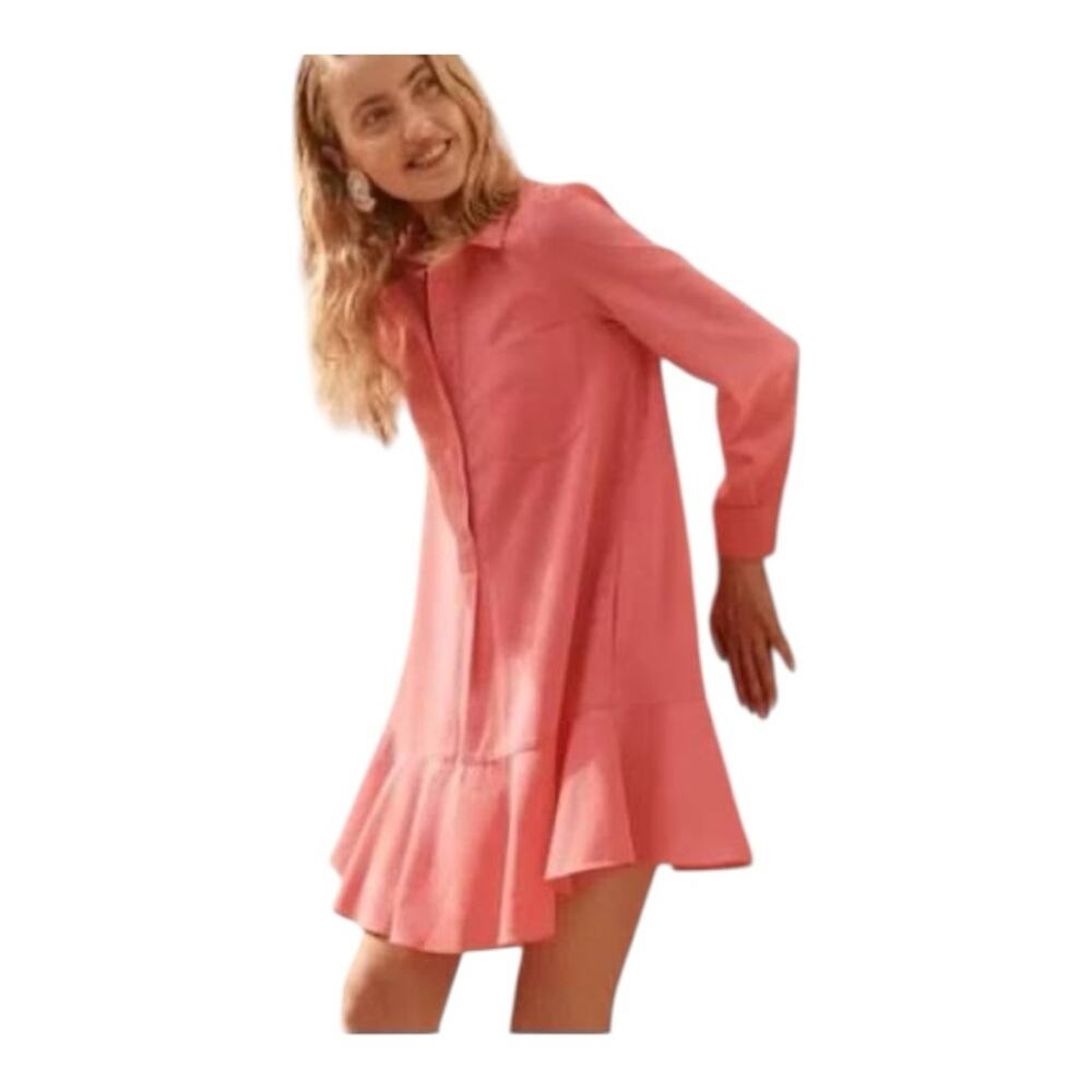 Tuckernuck Crepe Callahan Shirt Dress Womens Size XXL Peach NWT